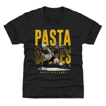 Boston Bruins tricou de copii David Pastrňák #88 Pasta Scores WHT 500 Level