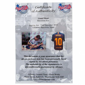 Legende tricou înrămat FC Barcelona Messi Signed Shirt (Framed)