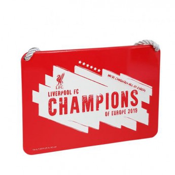 FC Liverpool semn pe perete Champions Of Europe Bedroom Sign