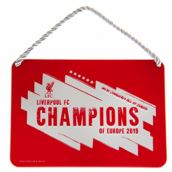 FC Liverpool semn pe perete Champions Of Europe Bedroom Sign
