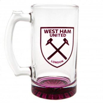 West Ham United pahare Stein Glass Tankard