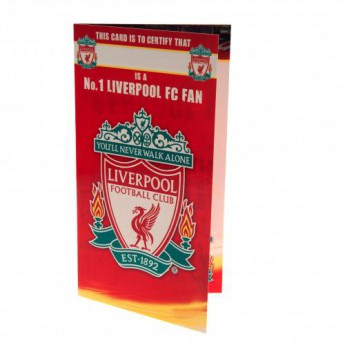 FC Liverpool urări pentru ziua de naștere Birthday Card No 1 Fan