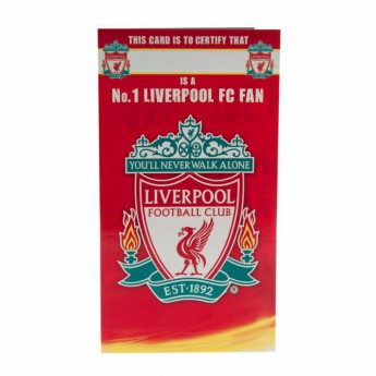 FC Liverpool urări pentru ziua de naștere Birthday Card No 1 Fan