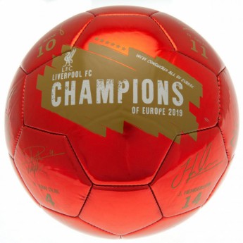 FC Liverpool balon de fotbal Champions Of Europe Football Signature - size 5