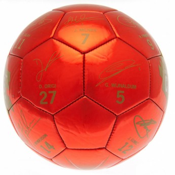 FC Liverpool balon de fotbal Champions Of Europe Football Signature - size 5