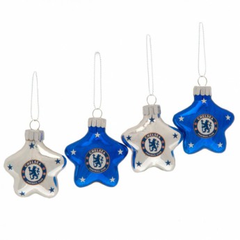 FC Chelsea decorațiuni de Crăciun 4pk Star Baubles