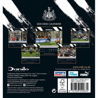 Newcastle United calendar de birou 2020