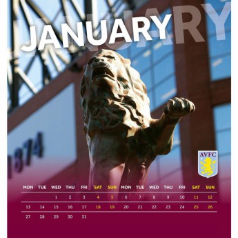 Aston Villa calendar de birou 2020