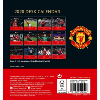 Manchester United calendar de birou 2020