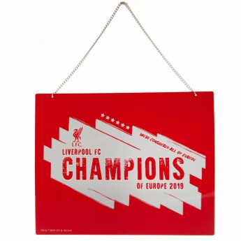 FC Liverpool semn pe perete Champions Of Europe Metal Sign