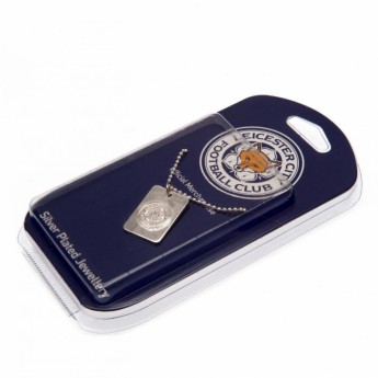 Leicester City lănțișor de gât cu pandantiv câine Silver Plated Dog Tag & Chain