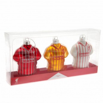 FC Liverpool decorațiuni de Crăciun 3pk Retro Shirt Baubles