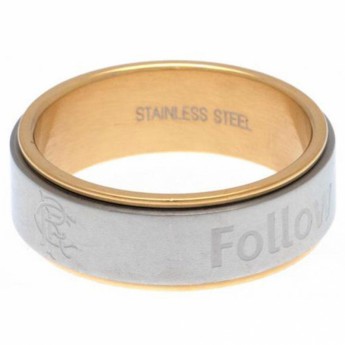 FC Rangers inel Bi Colour Spinner Ring Medium
