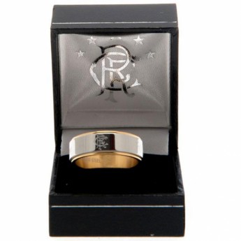 FC Rangers inel Bi Colour Spinner Ring Medium