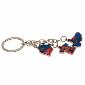 FC Barcelona breloc 3 Charm Keyring