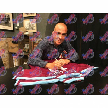 Legende tricou de fotbal West Ham United FC Di Canio 2000 Signed Shirt