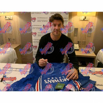 Legende tricou de fotbal Rangers FC Laudrup 1998 Signed Shirt