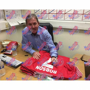 Legende tricou de fotbal Manchester United FC Robson 1985 Signed Shirt