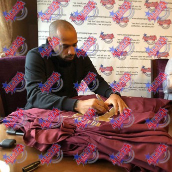 Legende tricou de fotbal Arsenal FC Henry 2005-2006 Signed Shirt Redcurrent