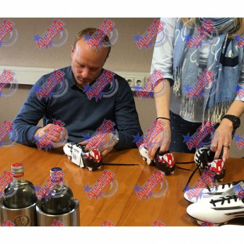 Legende ghete de fotbal înrămate Arsenal FC Bergkamp Signed Boot (Framed)