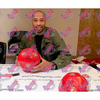 Legende balon de fotbal Arsenal FC Henry Signed Football (Framed)
