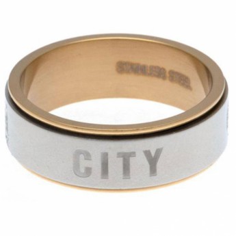 Manchester City inel Bi Colour Spinner Ring Small