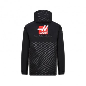 Haas F1 geacă de bărbați cu glugă rain black F1 Team 2020