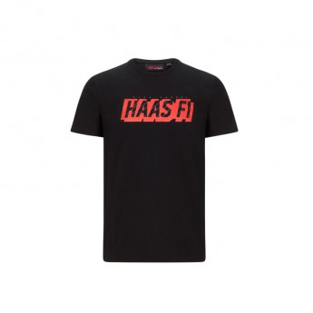 Haas F1 tricou de bărbați graphic logo black F1 Team 2020