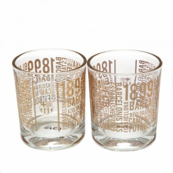 FC Barcelona pahare 2pk Whiskey set