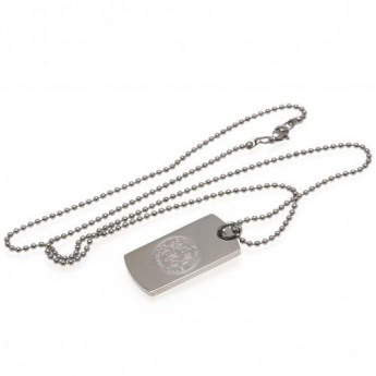 Leicester City lănțișor de gât cu pandantiv câine Engraved Dog Tag & Chain