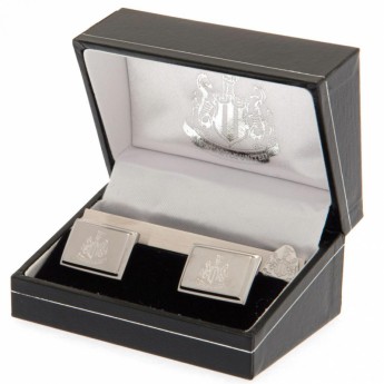 Newcastle United set butoni Tie Slide Cufflink Set