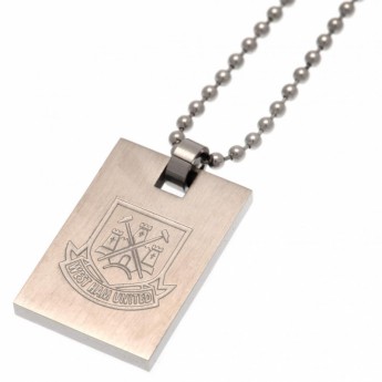 West Ham United lănțișor de gât cu pandantiv câine Dog Tag & Chain CT