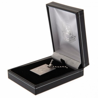 West Ham United lănțișor de gât cu pandantiv câine Dog Tag & Chain CT