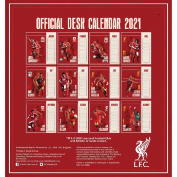 FC Liverpool calendar de birou 2021