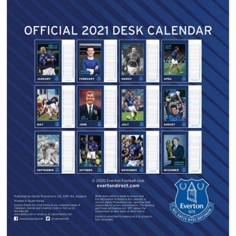 FC Everton calendar de birou 2021