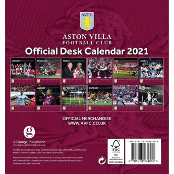 Aston Villa calendar de birou 2021
