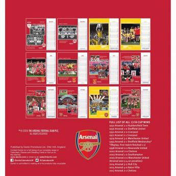 FC Arsenal calendar de birou 2021