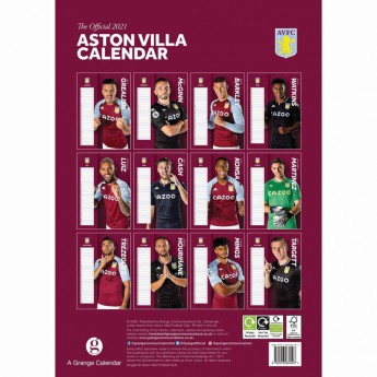 Aston Villa calendar 2021