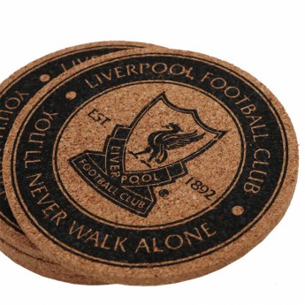 FC Liverpool suport pentru oale 4pk Cork Coaster Set