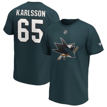 San Jose Sharks tricou de bărbați Erik Karlsson Iconic Name & Number Graphic