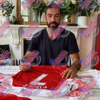 Legende tricou înrămat Henry, Bergkamp and Pires 2018-20219 Signed Shirt (Trio Framed)