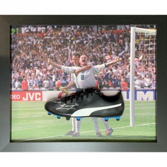 Legende gheată de fotbal în ramă Gascoigne Signed Boot (Framed) England