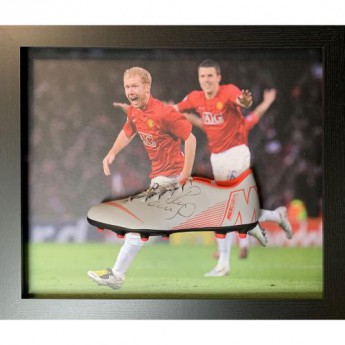 Legende gheată de fotbal în ramă Scholes Signed Boot (Framed)