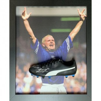 Legende gheată de fotbal în ramă Gascoigne Signed Boot (Framed) Rangers