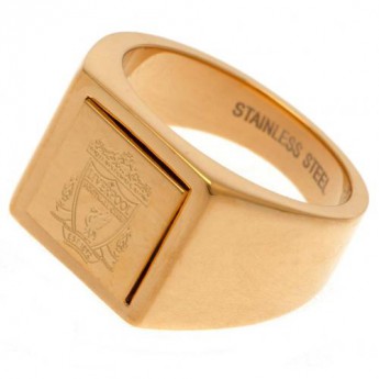 FC Liverpool inel Gold Plated Signet Ring Small