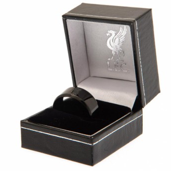 FC Liverpool inel Black IP Ring Large