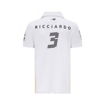 Mclaren Honda tricou polo Ricciardo White F1 Team 2021