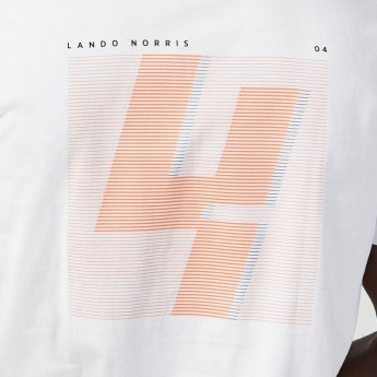 Mclaren Honda tricou de bărbați Lando NO4 White F1 Team 2021