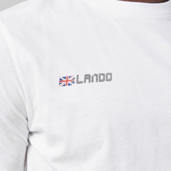 Mclaren Honda tricou de bărbați Lando NO4 White F1 Team 2021