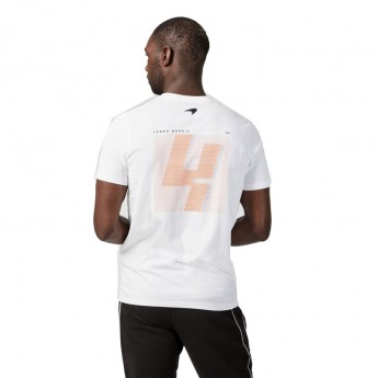 Mclaren Honda tricou de bărbați Lando NO4 White F1 Team 2021